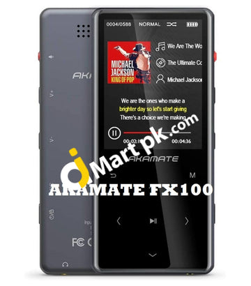 Akamate Mp3 Player Bluetooth 4.2 16Gb Fm Radio One Click Recording 2.4 Screen Built-In Speaker Hifi